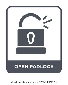 open padlock icon vector on white background, open padlock trendy filled icons from Startup stategy and success collection, open padlock simple element illustration