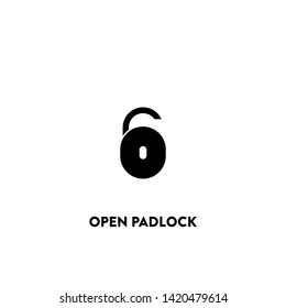 open padlock icon vector. open padlock sign on white background. open padlock icon for web and app