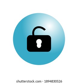 Open Padlock Icon For Web Or App