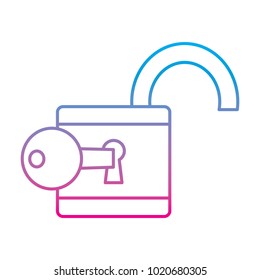 open padlock and key protection cyber data