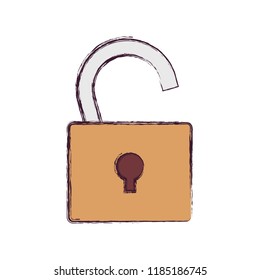 open padlock security protection icon