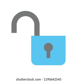 open padlock security protection symbol