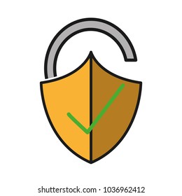 open padlock shield with good protection