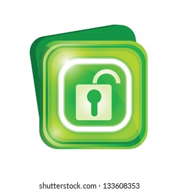 Open padlock sign