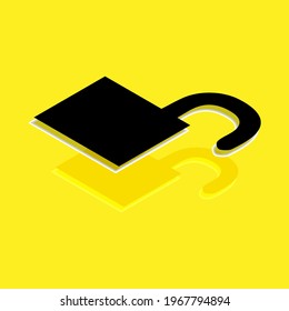 Open padlock symbol for web and mobile applications