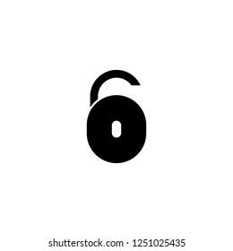 open padlock vector icon. open padlock sign on white background. open padlock icon for web and app