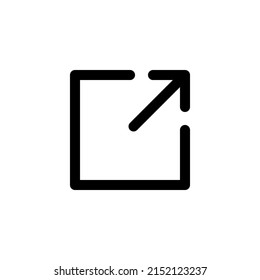Open page arrow vector icon for apps and web sites