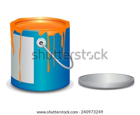 Open paint bucket vector