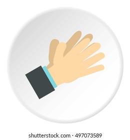 Open palm icon. Flat illustration of open palm vector icon for web