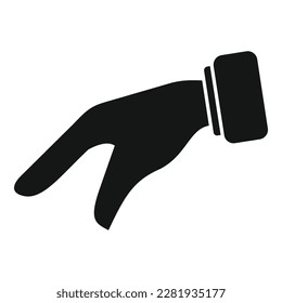 Open palm icon simple vector. Finger hold. Point up