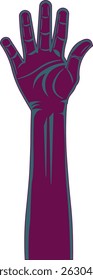 Open Palm Vector: Minimal Two-Tone Design. suitable for themes of peace, unity, trust