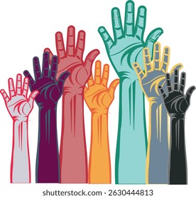 Open Palm Vector: Minimal Two-Tone Design. suitable for themes of peace, unity, trust