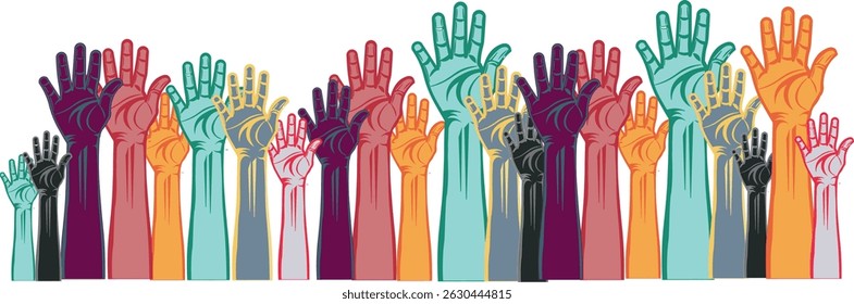 Open Palm Vetor: Design de dois tons mínimo. adequado para temas de paz, unidade, confiança