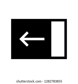 open pane solid favorite icon vector