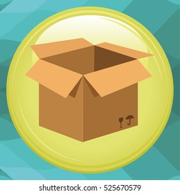 An open paper box isolated against white background