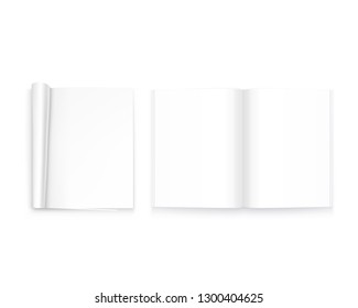 Open the paper journal art. Vector illustration
