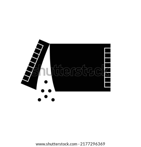 Open paper sachet icon design isolated on white background