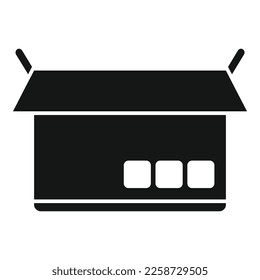 Open parcel icon simple vector. Paper package. Organic design