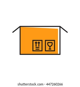 Open Parcel Line Icon