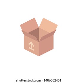 Open parcel Vector 3d isometric, color web icons set, new flat style. Creative illustration, idea for infographics.