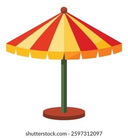 Open Park Umbrella Isolated on White