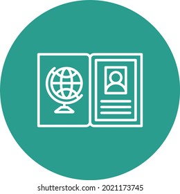 Abrir imagen vectorial de icono de Passport. También se puede usar para aplicaciones web, aplicaciones móviles y medios impresos.