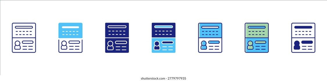 Open Passport Identity Page Icon Showing Detailed Travel Document Information for International Airport Immigration and Border Control Verification Process