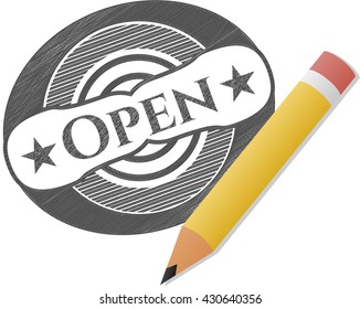 Offenes Bleistiftemblem