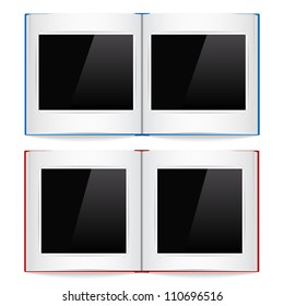 Open photo albums, vector eps10 illustration