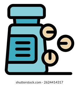 Open pill bottle pouring tablets, representing medical treatment and healthcare