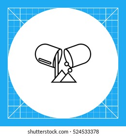 Open Pill Capsule Icon