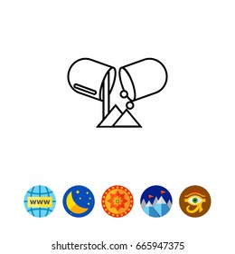 Open Pill Capsule Icon