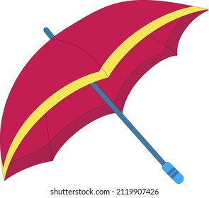 a open pink umbrela vector ilustration