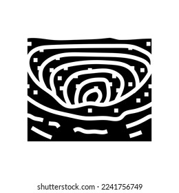 open pit mining copper production glyph icon vector. open pit mining copper production sign. isolated symbol illustration