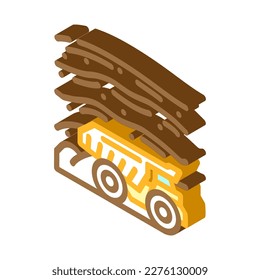 open pit mining copper production isometric icon vector. open pit mining copper production sign. isolated symbol illustration
