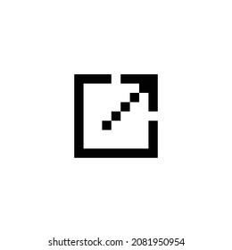open pixel perfect icon design. Flat style design isolated on white background. Vector illustration