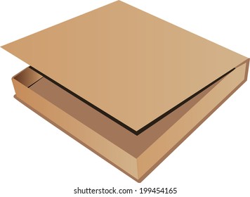 Open Pizza Box- Vector