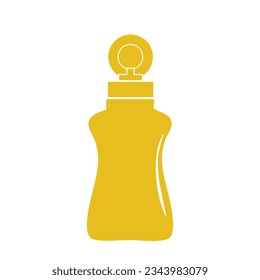 Open plastic bottle with mustard