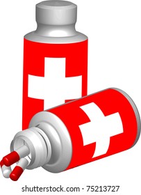 Open plastic medical container
