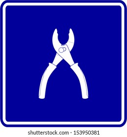 offener Zange-Schild