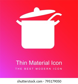 Open pot red and pink gradient material white icon minimal design