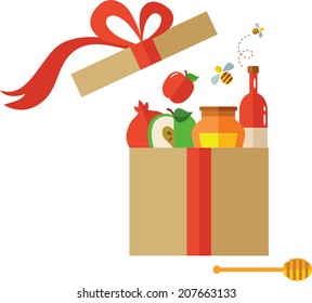 open present box for Rosh Hashanah 