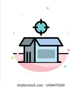 Open Product, Box, Open Box, Product Abstract Flat Color Icon Template