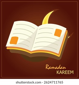 Open Quran Book Icon. Vector illustration