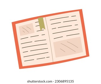 Open Recipe Book Vector Illustration