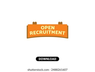 Open Recruitment Vorlage Design Vektorgrafik Konzept eps.