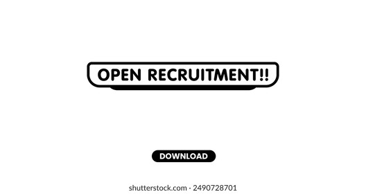 Open recruitment vector illustration design concept. Eps