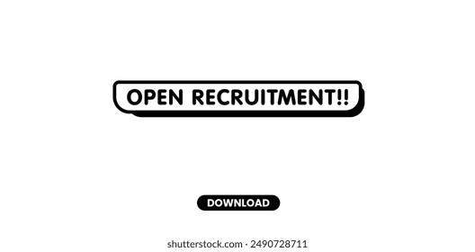 Open recruitment vector illustration design concept. Eps
