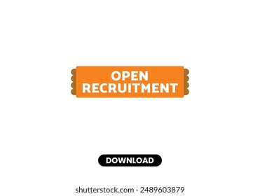 Open recruitment vector outline modern design. Eps