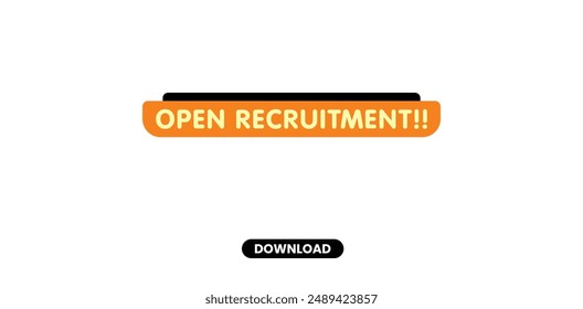 Open recruitment vector template design modern concept. Eps